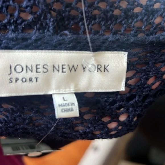 Beautiful summer sweater Jones of NY size L navy - Picture 4 of 5